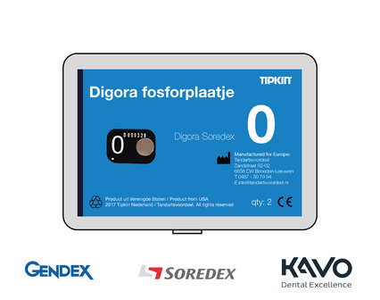 Digora Soredex fosforplaatje maat 0 