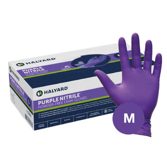 Halyard Purple nitriel handschoenen maat M (paars)