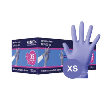Klinion Sensitive nitriel handschoenen maat XS (violet)