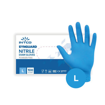 Hynex nitriel handschoenen maat L (blauw)