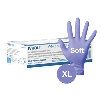 Ivrou Soft nitriel handschoenen maat XL (violet)