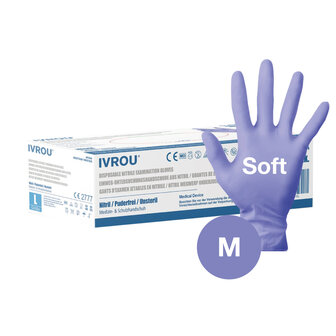 Ivrou Soft nitriel handschoenen maat M (violet)