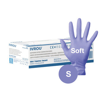 Ivrou Soft nitriel handschoenen maat S (violet)