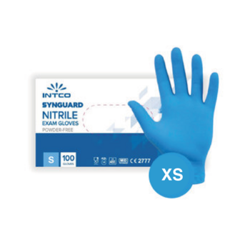 Intco Synguard nitriel handschoenen maat XS (blauw)