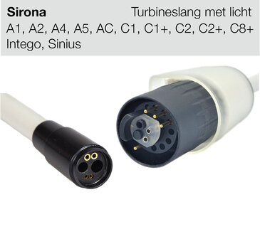 Sirona turbineslang A1, A2, A4, A5, AC, C1, C1+, C2, C2+, C8+ Intego, Sinius
