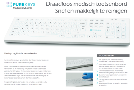 Purekeys medical keyboard (wireless)