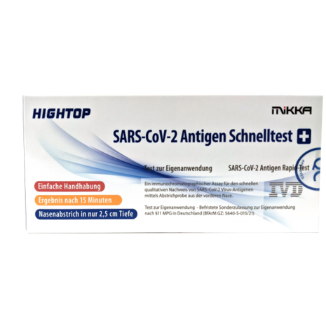 HIGHTOP Antigen Sneltest | SARS-CoV-2 Antigen Rapid Test Kit | Per Stuk Verpakt