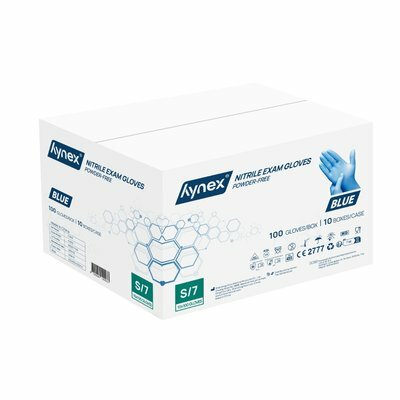 Hynex nitriel handschoenen maat S (blauw)